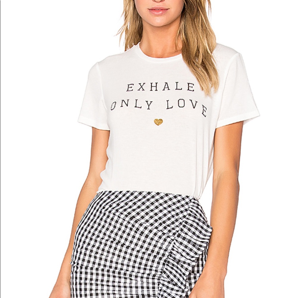 “Exhale only love” white T-shirt